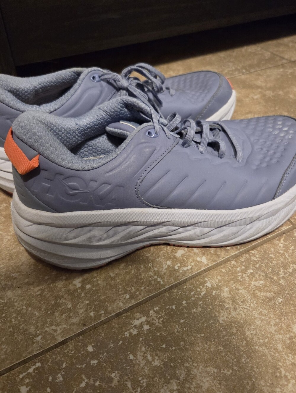 Hoka One One Bondi SR Women's Moonlight Dusk Leather Slip Resistant Shoes Sz 11W